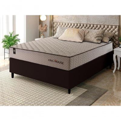 Cama Box Espuma San Diego Casal 138x188 Marrom King House