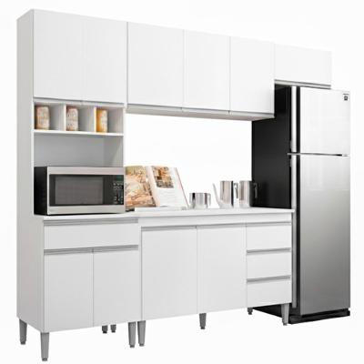 Cozinha Modulada 10 P 4 G Andreia 240 Cm Branco Reajl Moveis Branco