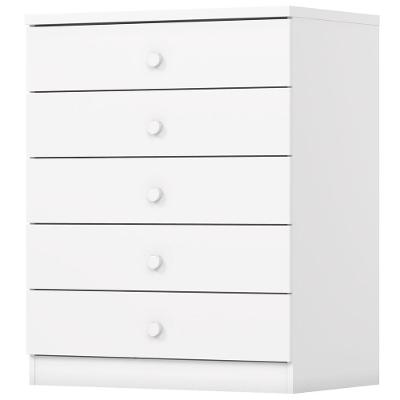 Comoda Infantil 5 Gavetas 75 Cm Bala De Menta Branco Henn Branco