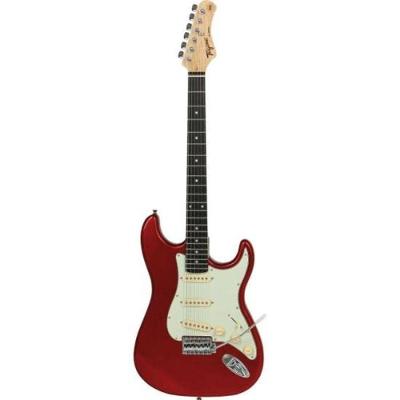 Guitarra Elétrica TG-500 com Corpo em Basswood, Braço em Maple e 03 Captadores Single Coils Candy