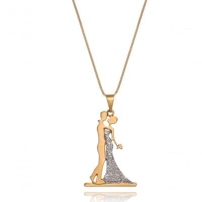 Colar Floratta Joias a Primeira Valsa com Detalhes em Ródio [F027] Banhado em Ouro 18k Dourado