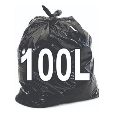 Saco para Lixo Saco de Lixo 100 Litros Preto KIT 6 Pacotes 100L com 100 Unidades Higipack