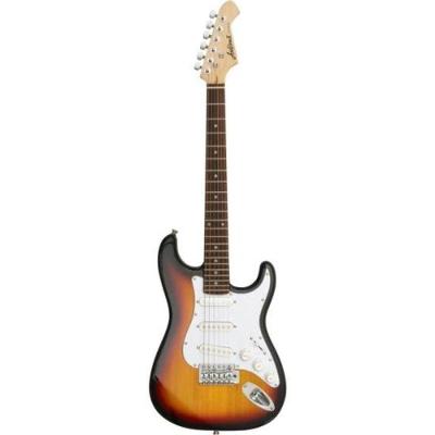 Guitarra Elétrica Pro II STG-Mini com 3 Captadores Single Coil, 3 Tone Sunburst Aria Guitars