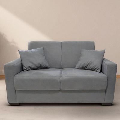 Sofá Estofado 2 Lugares Sala Estar Recepção Mariana Suede Cinza