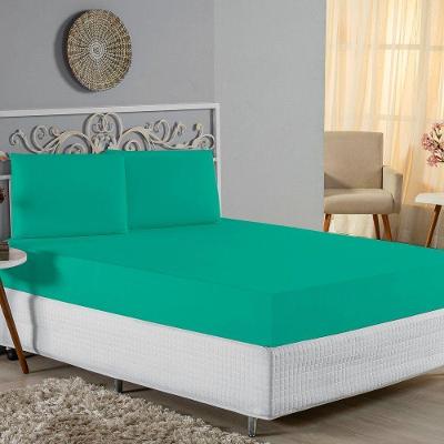 Jogo De Cama Casal Nobre 3 Peças Lençol Com Elástico De 30cm De Altura Malha 100% Algodão - Jade