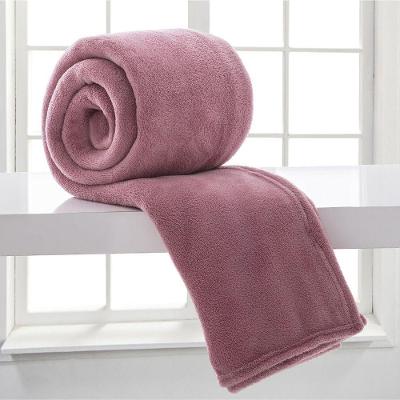 Cobertor Manta Aconchego Solteiro Ultrasoft Dupla Face - Rosê - 100% Poliéster