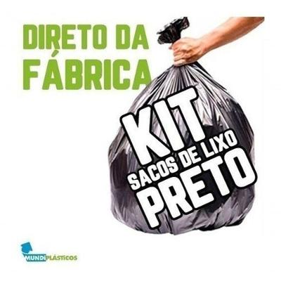 Saco de Lixo Kit 20 + 40 Lts Reforçado Preto 1000 Unidades para Uso Doméstico Higipack