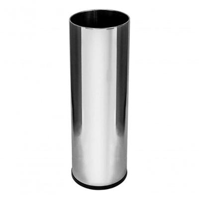 Porta guarda-chuva Cesto em Aço Inox 30 X 70 cm com Bandeja Interna Removível Inox Higipack