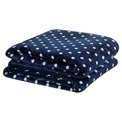 Manta Flannel Microfibra Mimosa Queen - Marinho - 100% Poliéster