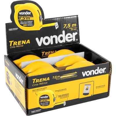Trena Curta De Aço 7,5 M X 25 Mm, Caixa Com 6, Vonder Ostenvonder