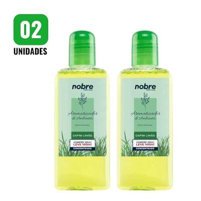 Kit 2 Aromatizantes de Ambiente 140ML Capim Limão com Fragrância Concentrada e Longa Duração
