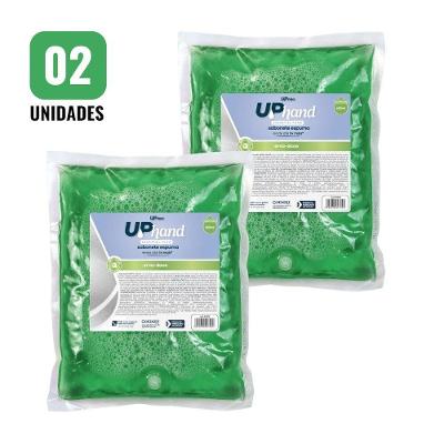 Kit 2 Refil Sabonete Espuma para Mãos Uppro Hand Erva Doce 600ML Cada sem Válvula