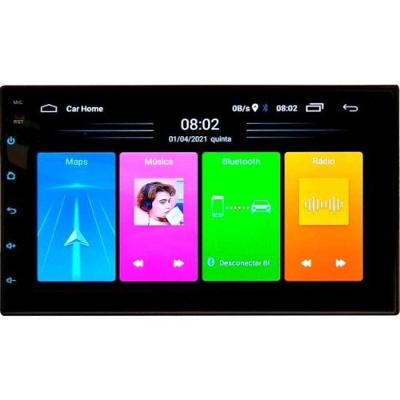 Multimídia Automotiva RS808BR 7 Full Touch com Bluetooth Wifi GPS Integrado e Espelhamento Android