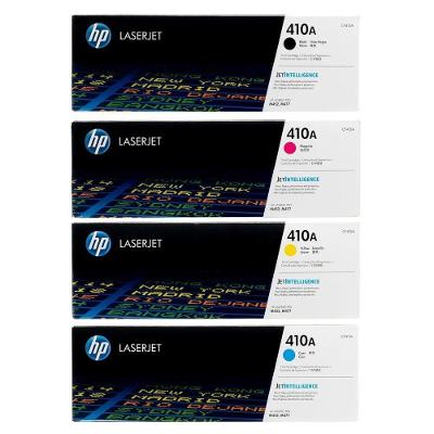 Kit Toner CF410A 410A CMYK com Jetintelligence e Rendimento de 2.300 Páginas Preto Ciano Magenta