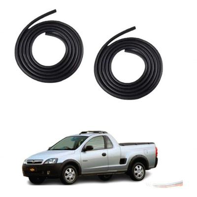 Par de Borracha de Porta Automotiva Preta com Aba Montana G1 Chevrolet 2003 a 2010 Uniflex
