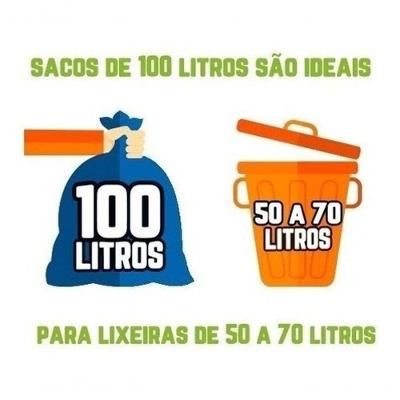 Saco para Lixo Kit Saco Lixo 100un 150l e 200un 100l Preto Azul 100L 150L Higipack