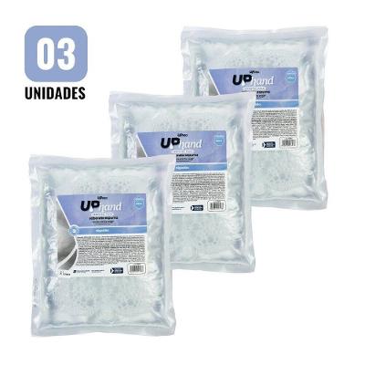 Kit 3 Refil Sabonete Espuma Algodão Up Hand Bag Branco 3x600ML para Dispenser Uppro