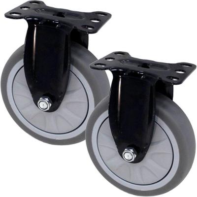Kit 2 Rodas de Rodízio Outras Marcas Reforçado para Móveis 125x32mm Poliuretano Cinza