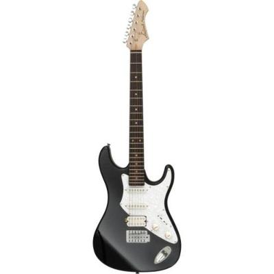 Guitarra Elétrica Pro II 714-STD Fullerton 22 Trastes, Braço em Maple Black Aria Guitars