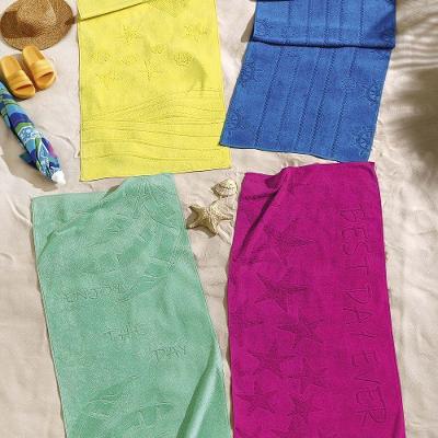 Toalha De Praia Copacabana 420g/m² 01 Peça 1,60m X 70cm 90% Algodão | 10% Poliéster - Marina Azul