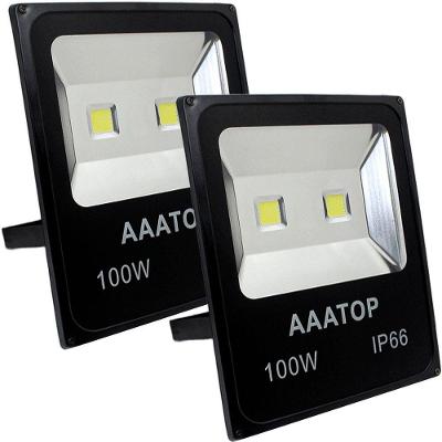 Kit 4 Refletor Led 100W Proteção IP65 IP66 para Jardim e Muro Branco