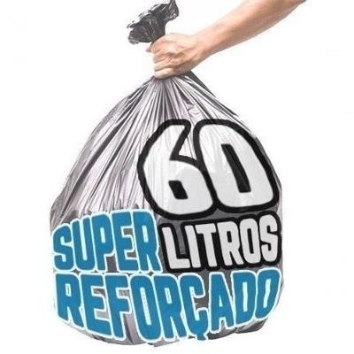 Saco de Lixo Kit 60 Litros Super Reforçado para Lixeiras Preto 500 Unidades Higipack