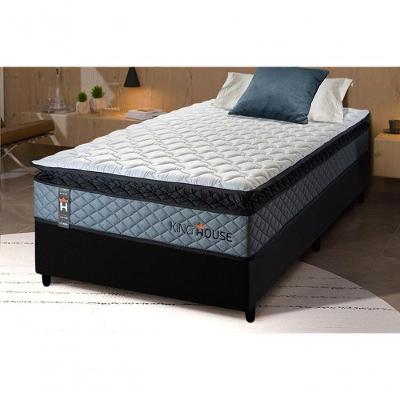 Cama Box Espuma Chicago Solteirão 96x203 Preto King House