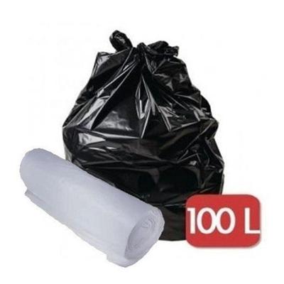 Saco para Lixo Saco Lixo 100L + 20L Preto e Branco Combo 100 Unidades Higipack