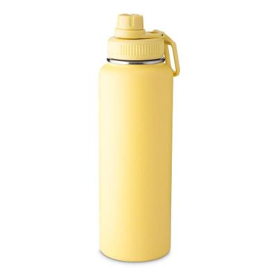 Garrafa Térmica Inox 1 e 2L com Alça Parede Dupla para Bebidas Quentes Ou Frias Amarelo Asia Import