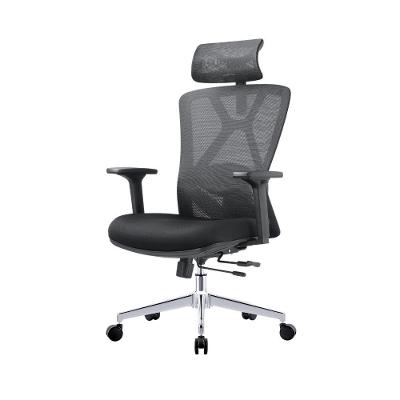 Cadeira De Escritório Presidente Alta Executiva Premium Reclinável Braço 3d Giratória Padrão Nr17 180 Kg Preto