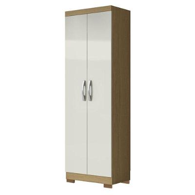 Armário Multiuso 2 Portas New 2000192 Atacama Offf White Com Pés Bronze- Aramóveis