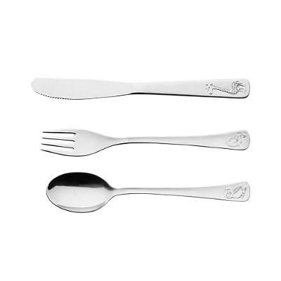 Jogo de Talheres Infantil Baby Friends em Aço Inox Ergonômico Inox Tramontina