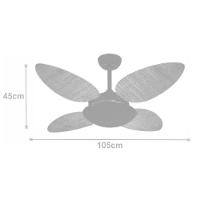 Ventilador De Teto Office Prince Premium Branco 127V - 2