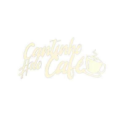 Cantinho do Café Decorativo 5 em MDF 3mm com Fita Dupla Face Branco Trovarelli