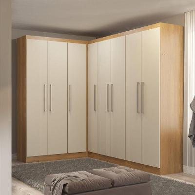 Guarda Roupas Casal Modulado De Canto 8 Portas Menu Móveis Carvalho