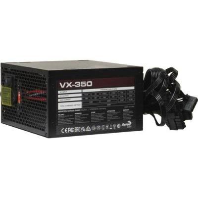 Fonte Gamer ATX Stealth VX-350 350W Bivolt com Fan 12CM Silencioso Preto Aerocool