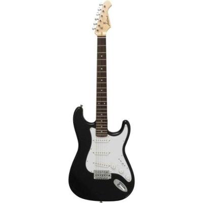 Guitarra Elétrica Pro II STG-003 com Corpo em Basswood e Braço em Maple Black Aria Guitars