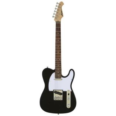 Guitarra Elétrica Pro II TEG-002 com Corpo em Basswood, Captadores Single Coil Black Aria Guitars