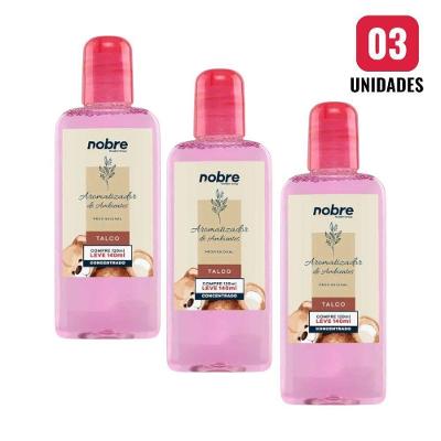 Kit 3 Aromatizantes de Ambiente Perfume Talco Líquido Concentrado 140ML de Longa Duração