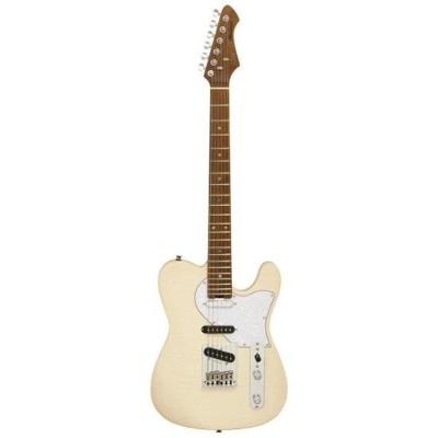 Guitarra Elétrica Pro II 615-MK2 Nashville Corpo em Poplar, Braço em Maple Marble White Aria Guitars