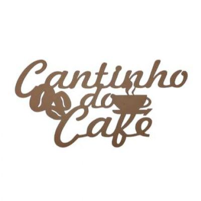 Cantinho do Café Xicara em MDF Natural [F031] para Chaves com Corte a Laser Natural Trovarelli
