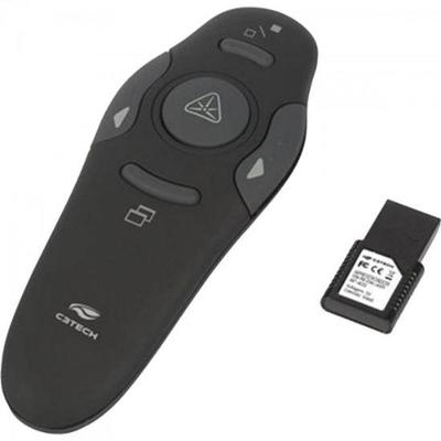 Apresentador Laser Wireless AP-400 com Conexão 2.4GHZ e Alcance de Até 15 METROS Preto C3tech