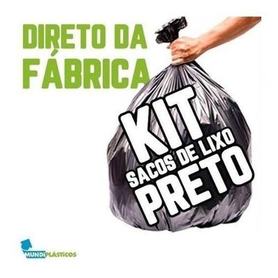 Saco para Lixo Kit Saco Lixo 100L 100UN Reforçadíssimo + 200UN Reforçado Preto Higipack