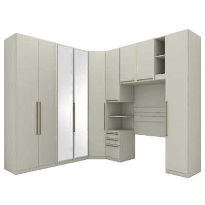 Quarto Modulado Solteiro Seletto 6 Peças Areia - Móveis Henn Areia