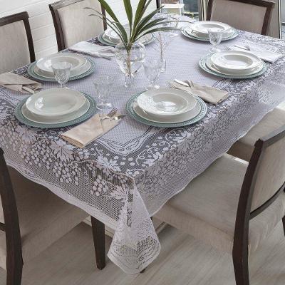 Toalha De Mesa Uva Em Renda Quadrada 1,60m X 1,60m 100% Poliéster - Uva