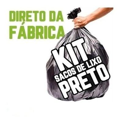 Saco de Lixo Kit 20 + 40 Lts Reforçado para Uso Doméstico e Comercial Preto Higipack