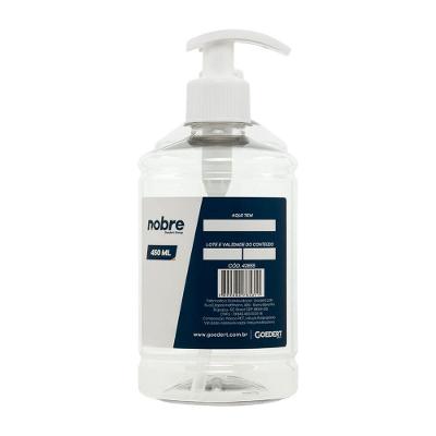 Frasco com Válvula Pump Nobre Tpc 450ML para Álcool e Sabonete Líquido Translúcido Branco