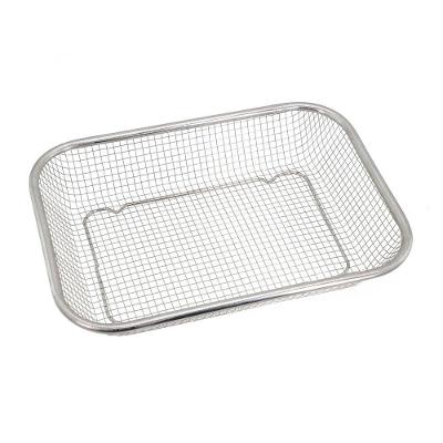 Cesto Telado Multiuso em Inox 22x30cm para Cozinha Ventilado para Lavar