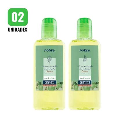 Kit Aromatizantes de Ambiente Maçã Verde com Perfume Duradouro 2 Frascos de 140ML Verde