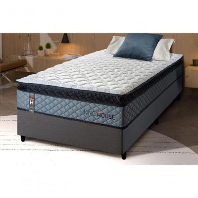 Cama Box Espuma Chicago Solteirão 96x203 Cinza King House